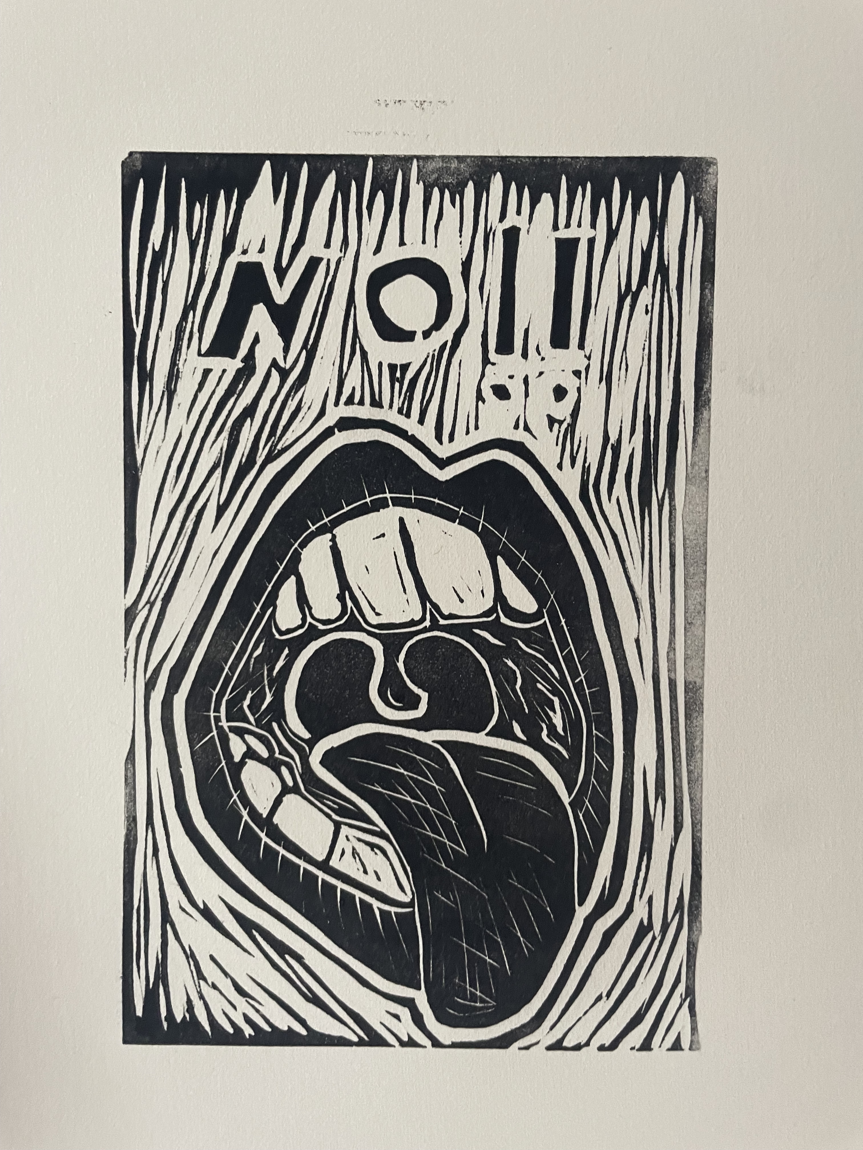 lino open mouth print
